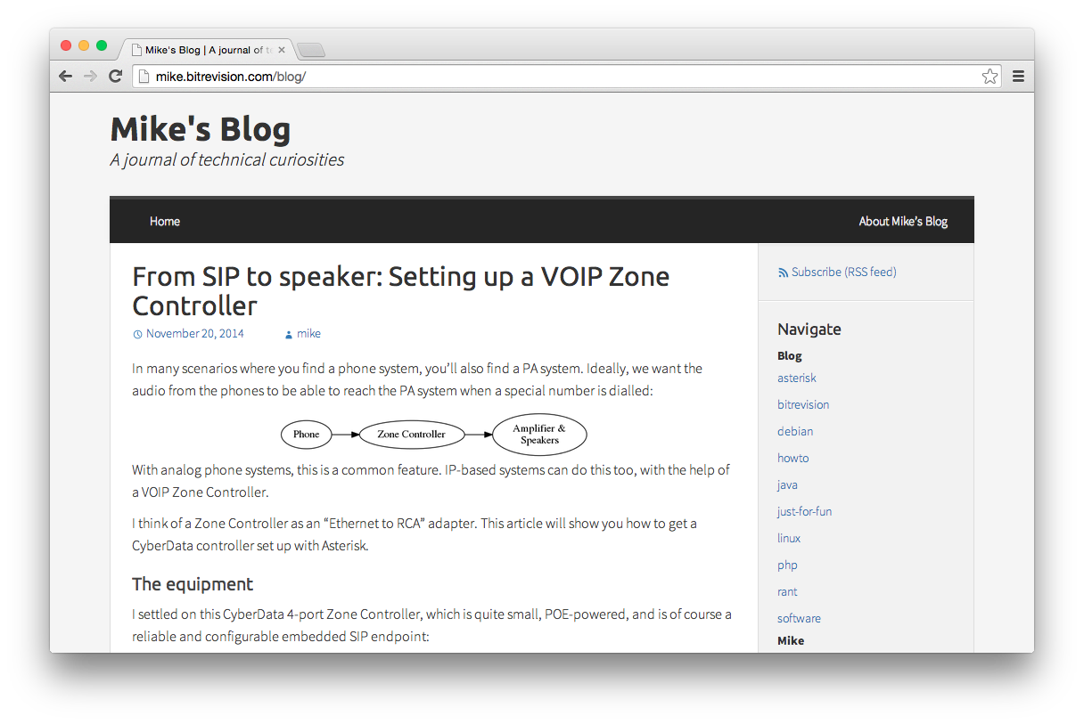 Bootstrap-based theme on mike.bitrevision.com