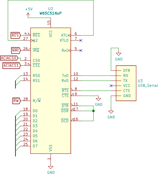 Adding a serial port to my 6502 computer – Mike's Software Blog