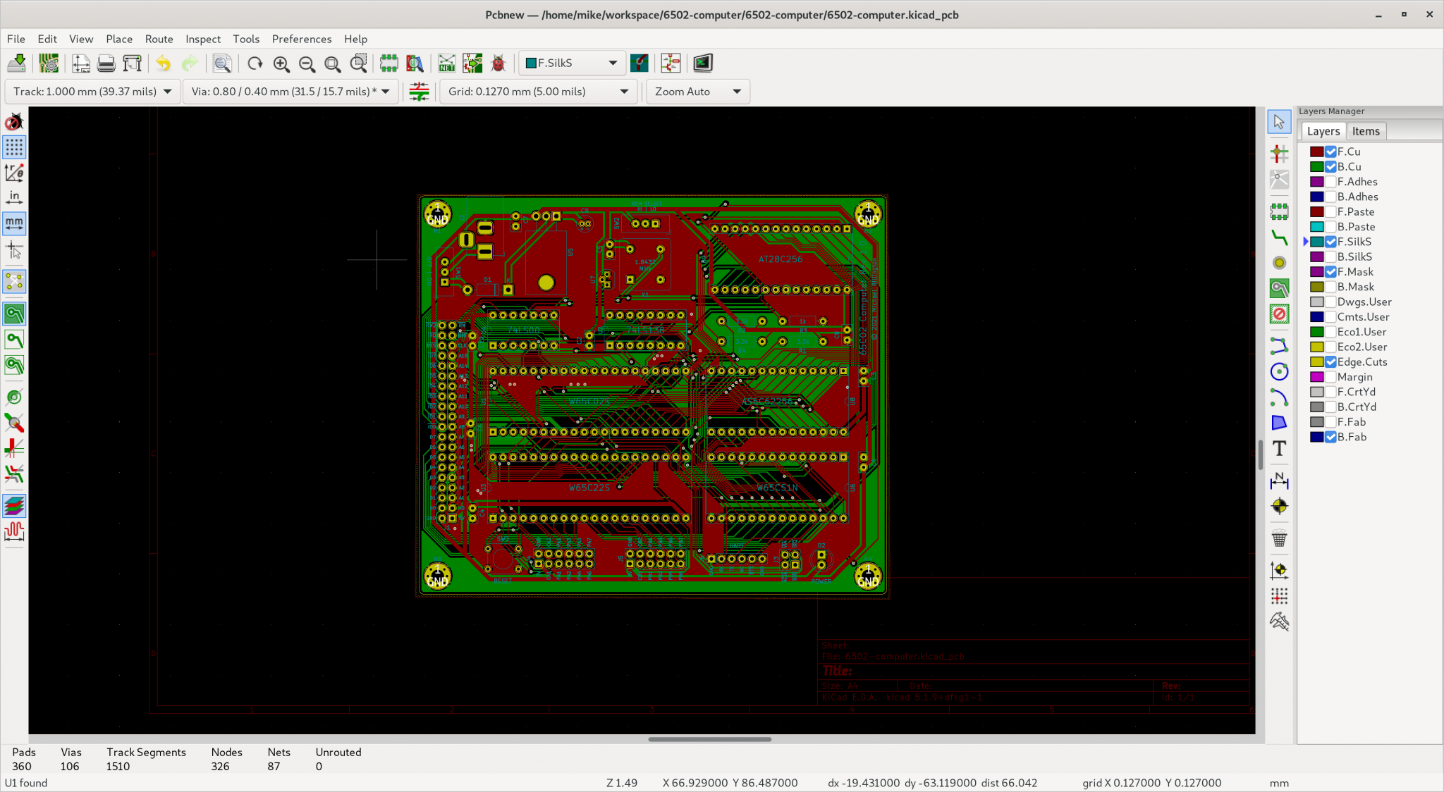 6502 computer – from breadboard to PCB – Mike's Software Blog